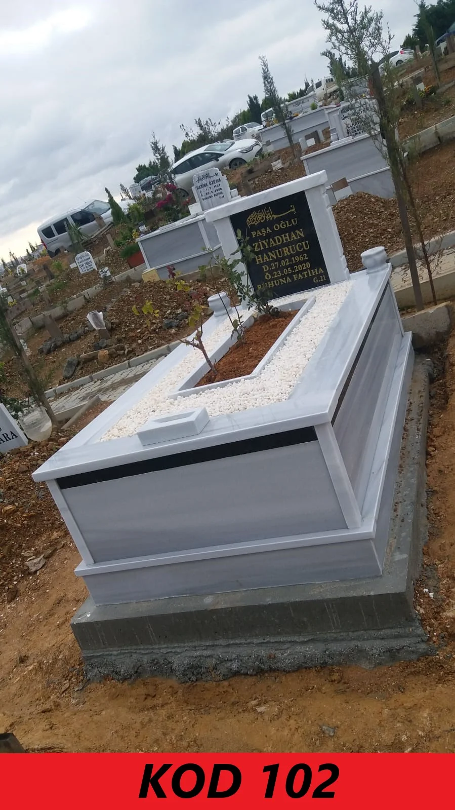 KOD 2 mermer granit mezar modeli - İstanbul KAR Mezarcılık