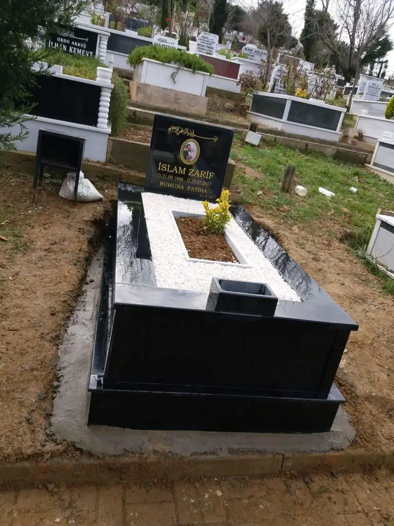 KOD 4 mermer granit mezar modeli - İstanbul KAR Mezarcılık