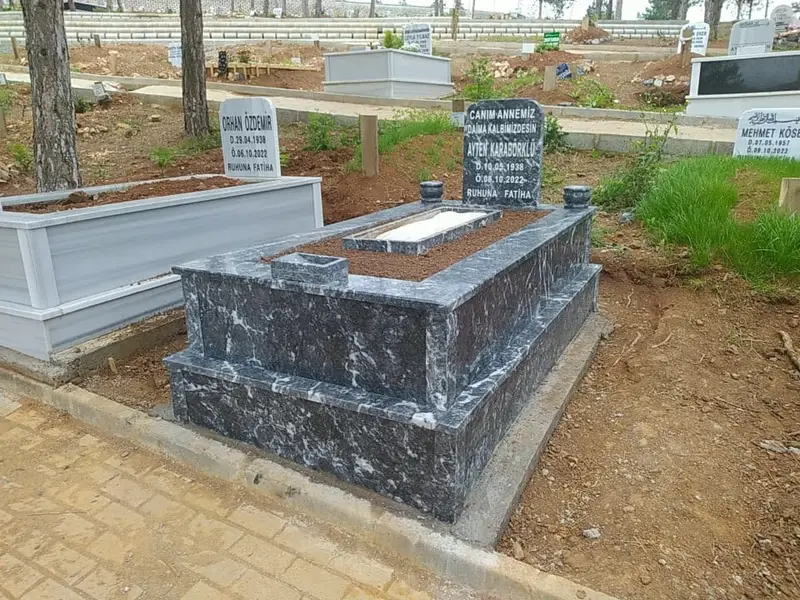 KOD 5 mermer granit mezar modeli - İstanbul KAR Mezarcılık